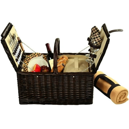 

Picnic at Ascot Surrey Picnic Basket with Service for 2 & Blanket (713B)