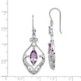thumbnail image 2 of 925 Sterling Silver Amethyst Drop Dangle Earrings, 2 of 6