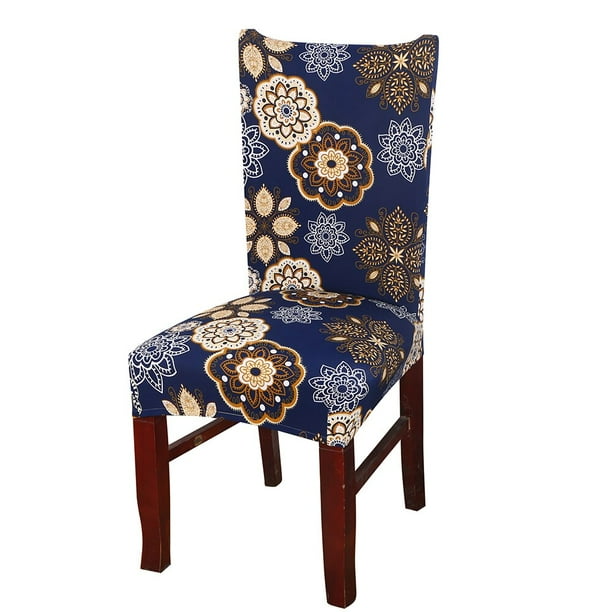 MeAddHome Floral Print Dining Chair Covers Home Dining Room Wedding