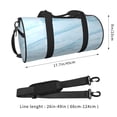 thumbnail image 4 of Gaeub Blue Marble Lightweight Travel Cylinder Bag Gym Tote Bag Sports Training Duffle Bag with Pockets and Straps, 4 of 8
