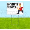 thumbnail image 1 of Locksmith Services (18" x 24") Yard Sign, Includes Metal Step Stake, 1 of 6