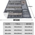 thumbnail image 3 of Retirement Gifts for Men/Women, Best retirement Gift Ideas, Retired Gifts, Funny Retirement Gifts for Male/Female, Happy Mens Retirement Gifts for Coworker, Gifts for Retirement Blanket 60x80in, 3 of 6