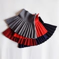 thumbnail image 4 of Hevirgo Autumn Children School Girls Solid Color Knit High Waist Bottoming Pleated Skirt, 4 of 10