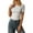 White, variant on Womens Tee Tops Square Neck Designed Soft Slim Fit Short Sleeve Tee Tops Summer Daily Wear Comfortable Chic Wear Pullover Tops