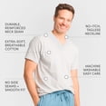 thumbnail image 3 of Lands' End Essentials Men's V-Neck T-Shirt 3 Pack - Premium Cotton Tee, Casual Regular Fit, 3 of 6