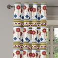 thumbnail image 2 of Ambesonne Tribal Grommet Curtain, Mayan Folkloric Cultural, 50" x 84", Blue Pale Coffee Fuchsia, 2 of 6