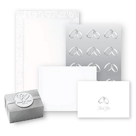 Pearl Swirl Wedding Invitation and Favor Box Kit
