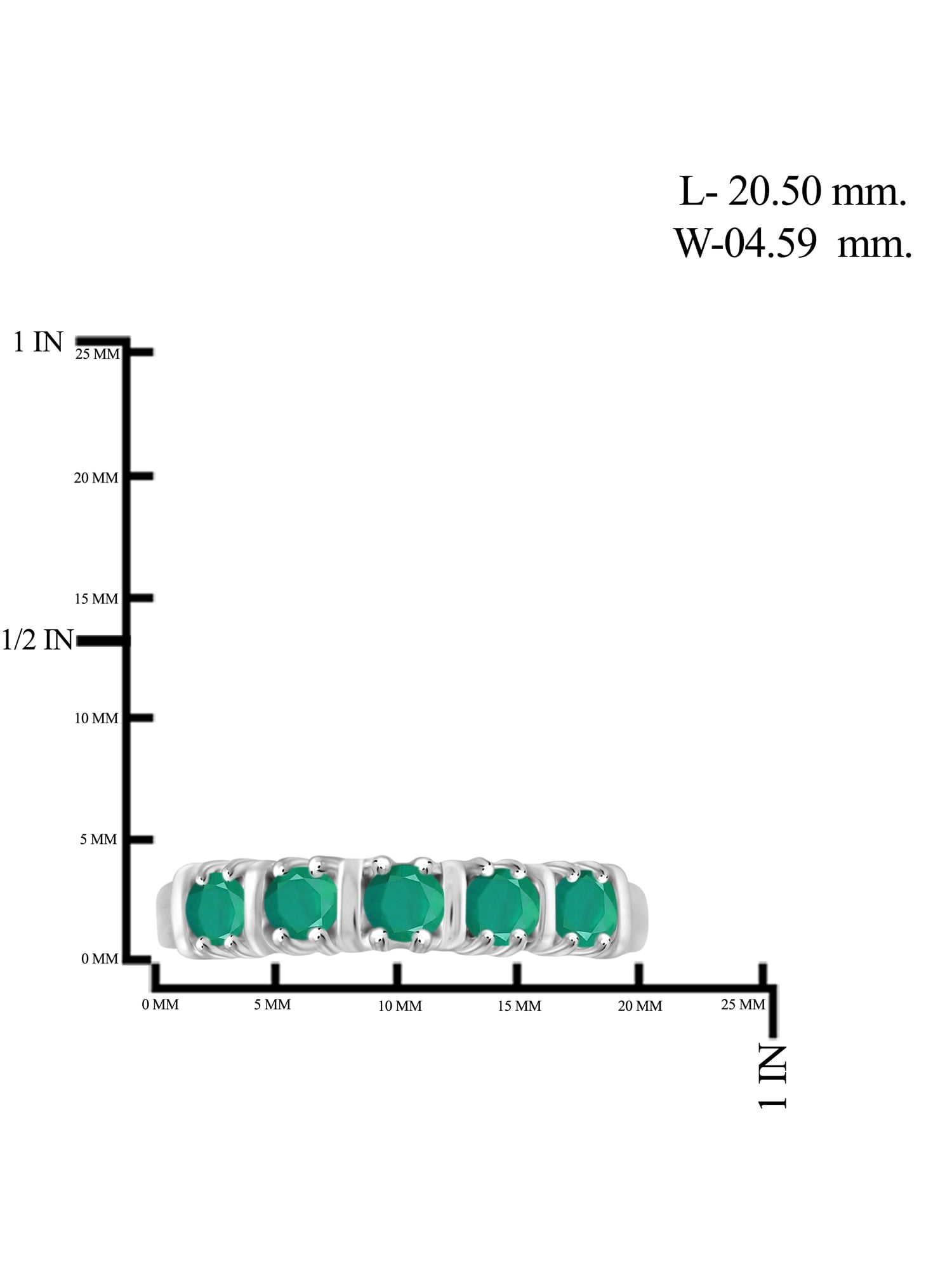 JewelersClub Emerald Ring Birthstone Jewelry – 0.60 Carat Emerald 0.925 Sterling Silver Ring Jewelry – Gemstone Rings with Hypoallergenic 0.925 Sterling Silver Band
