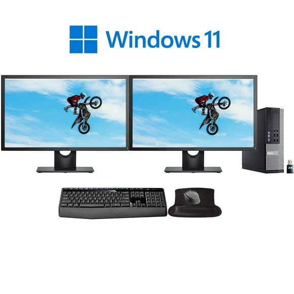 Desktop Computer Dual Monitors