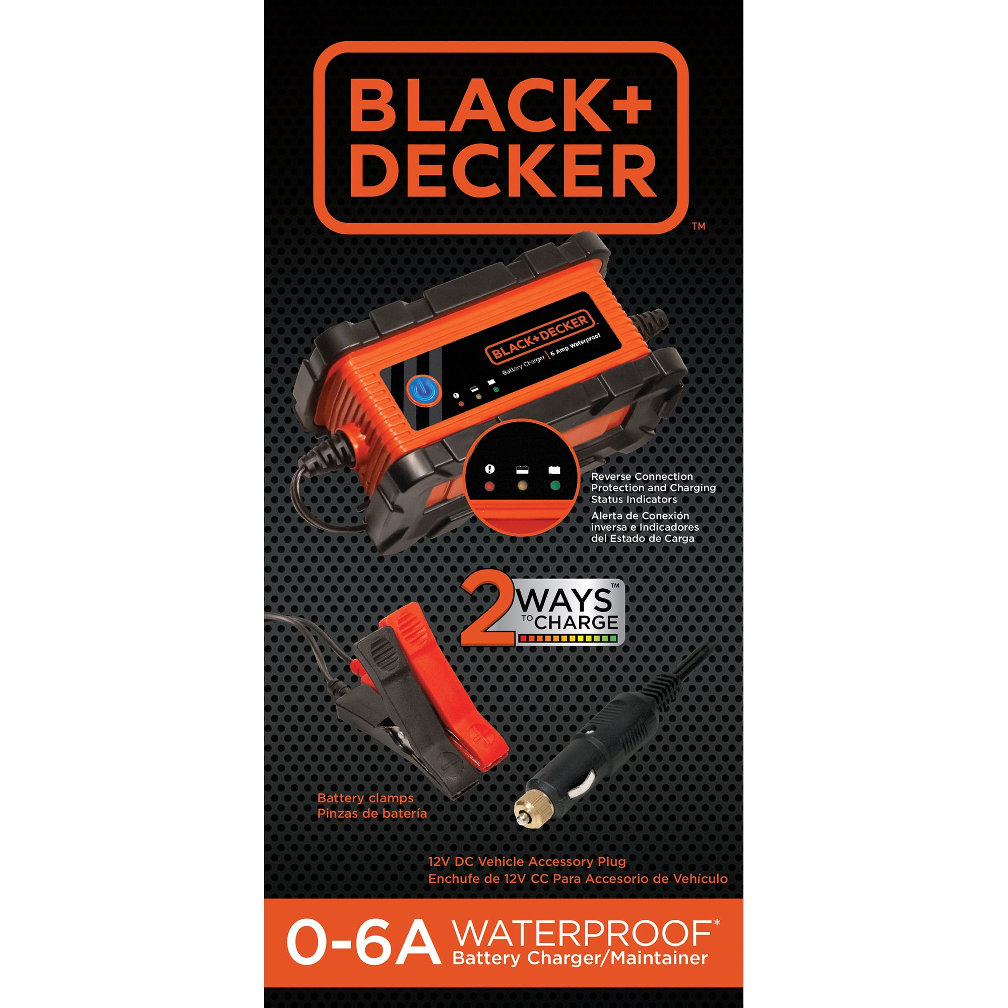 BLACK & DECKER BC6BDW Waterproof Battery Charger/Maintainer 6 Amps 