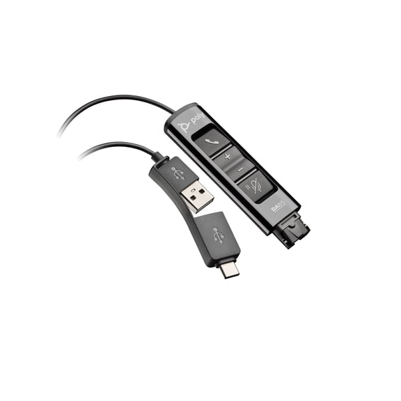 Poly DA85 USB to QD Black Adapter TAA