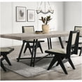 thumbnail image 2 of Modern 5-Piece Black Dining Set with Rubberwood Table and Upholstered Chairs for Contemporary Dining Room, 2 of 7