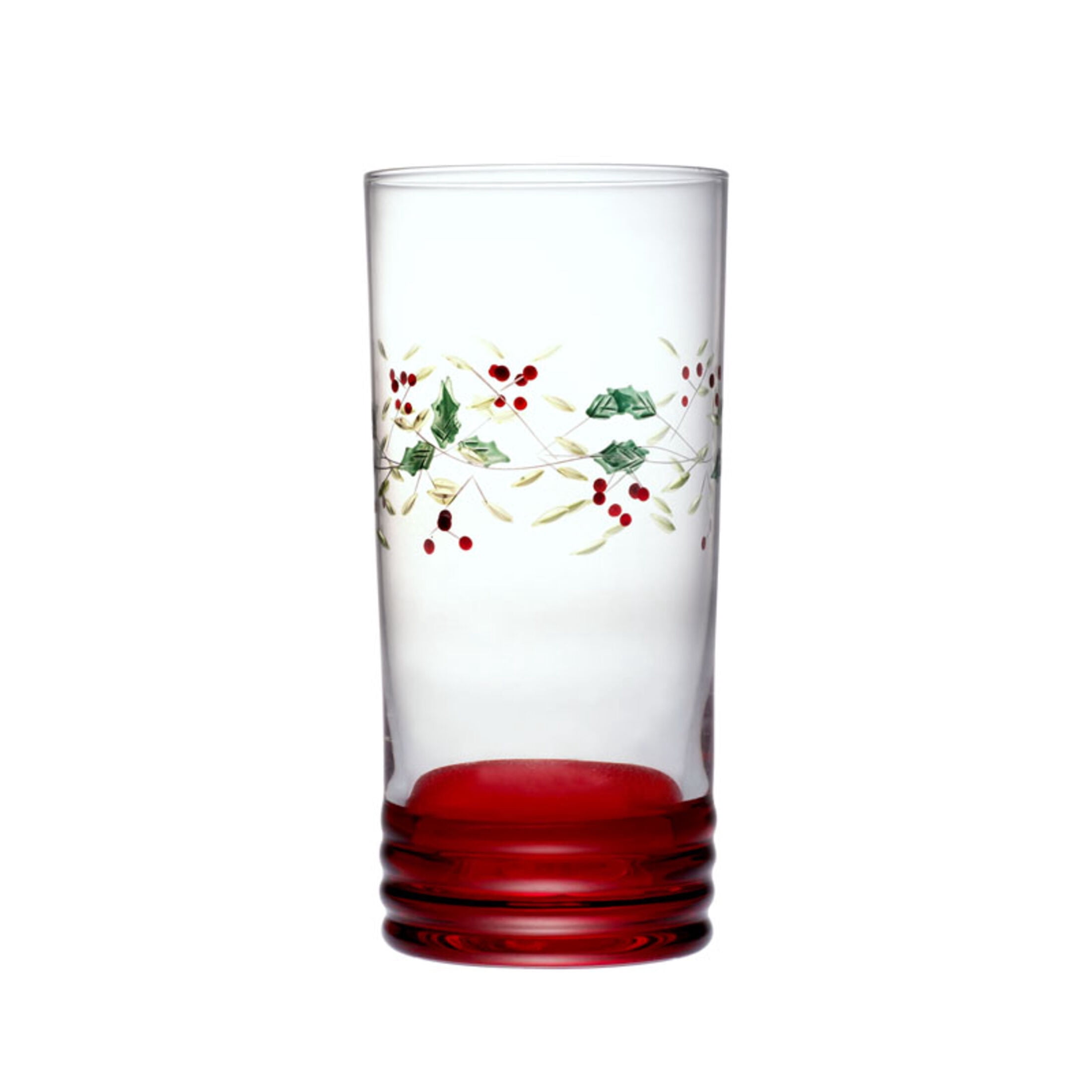 Pfaltzgraff Winterberry 20 oz Handpainted Cooler Glass, Set of 4