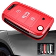 thumbnail image 3 of SPRING Car Key Case Cover Shell Bag Suitable for Lavida PLUS for Golf 7 Jialv Lingdu red, 3 of 6