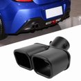 thumbnail image 2 of Inlet 63mm Dual Outlet Car Exhaust Tip Stainless Steel Black Exhaust Tips Muffler Tail Double Pipe Tube Tips, 2 of 6