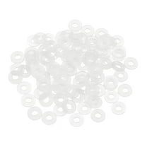 155Pcs M3 Nylon Flat Washers Plastic Washer 3mm ID 8mm OD 1mm Thick, White