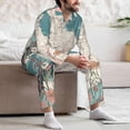 thumbnail image 7 of Kdxio Celestial Cat And Flowers Men’s Pajama Set Pajamas For Men 2 Piece PJ Set with Men Pajama Pants and Long Sleeve T-Shirt Lounge Set-Large, 7 of 7