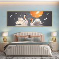 thumbnail image 3 of Pósteres e impresiones de One Piece Swans Love, pintura en lienzo de animales, arte de pared para sala de estar, dormitorio, decoración moderna del hogar sin marco, 3 of 5
