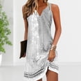 thumbnail image 4 of Vestido corto de moda sin mangas para mujer Vestido midi elegante Traje de vacaciones estampado FLhrweasw Para estrenar, 4 of 6