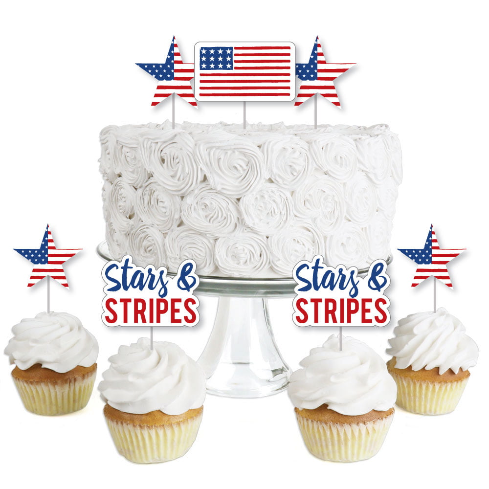 4th of july cake toppers red white & blue usa cupcake topper acrylic cake toppers acrylic toppers 4th of july cupcake toppers