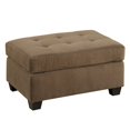 thumbnail image 1 of Poundex Meubles Tissu Cocktail Pouf de Couleur Brun Truffe, 1 of 1