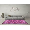 thumbnail image 3 of Ahgly Company Indoor Square Geometric Purple Traditional Area Rugs, 3' Square, 3 of 4
