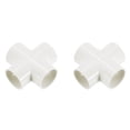 thumbnail image 1 of 1" Accesorios, 2 Piezas Conector de Codo de 4 Vías, Accesorio de Esquina, Blanco, 1 of 7