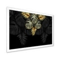 thumbnail image 2 of Designart 'Gold and Black Tropical Leaves IV' Modern Framed Art Print, 2 of 4