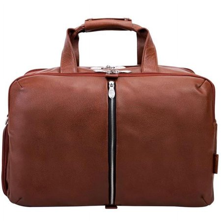 UPC: 0642154189042 | McKlein U Series  AVONDALE   Pebble Grain Calfskin Leather 22  Leather  Triple Compartment  Carry-All  Travel  Laptop Duffel  Brown (18904)
