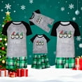 thumbnail image 5 of Christmas 2PC Pajamas for Women Short Sleeve Crewneck Graphic Short Plaid Pants Family Matching Set Green M, 5 of 6