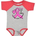 thumbnail image 3 of Inktastic Love, Care, Cure Breast Cancer Awareness Pink Ribbon Boys or Girls Baby Bodysuit, 3 of 5