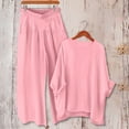 thumbnail image 5 of Womens pajama sets Two Breathable Cotton And Linen Tops Loose And Wide Leg Pants Set XXL, 5 of 5