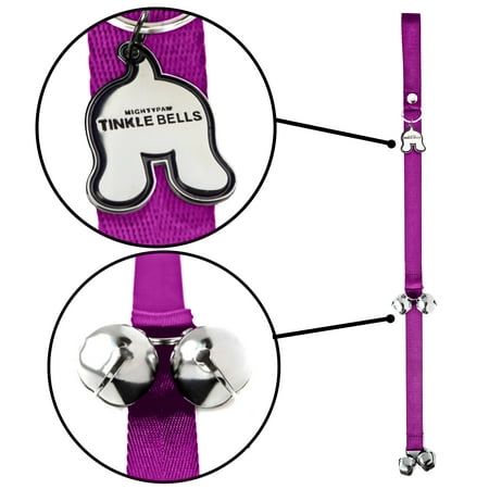 UPC: 0739810152196 | Mighty Paw Tinkle Bells | Hanging Dog Doorbells  Housetraining Doggy Door Bells for Pet Potty Training (Pink)