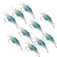 thumbnail image 1 of Juego de cebos de camarón blando de 5 cm, 10 piezas/bolsa, color azul, ideal para aparejos de pesca, 1 of 5