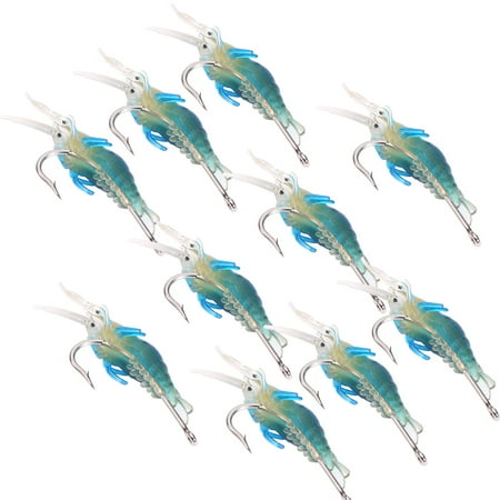 Soft Shrimp Lure Bait Set 10PCS Per Bag Durable PVC Material