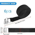 thumbnail image 3 of 6pcs Tie Down Straps Adjustable Luggage Tension Belts 25mm Buckle Design Motorcycle Cargo Security Trailer Transport Utility, 3 of 9