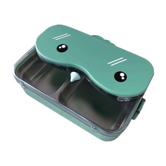 Renjiang Bentgo Teen Lunch Box Green Lunch Boxcartoon Stainless Steel Insulation Lunch Box Square Compartment Lunch Box Insulation Lunch Box Insulation Box Lunch Box Snacks