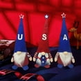thumbnail image 5 of Sltwyw 3PCS Patriotic Gnome Figurines Set, Independence Day USA Flag Table Decor, Themed Collectibles for 4th of July Party Centerpieces & Outdoor Display, 5 of 6
