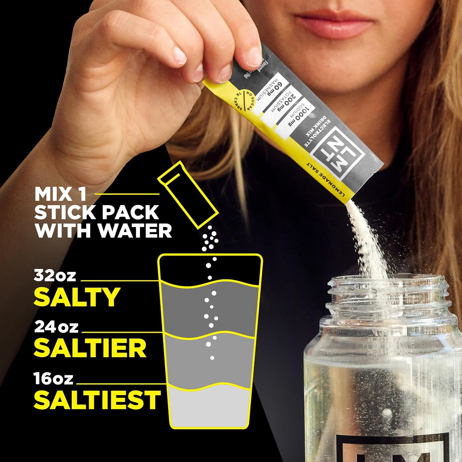 LMNT Zero Sugar Electrolyte Drink Mix - Lemonade - 12 Count