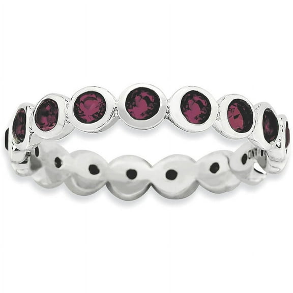 Sterling Silver June Swarovski Ring