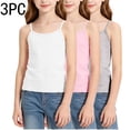 thumbnail image 3 of yillto Girl Undershirts Camisoles 3 Pack Soft Sleeveless Cami Girls Kids Summer Tank Tops 1-12 Years, 3 of 5