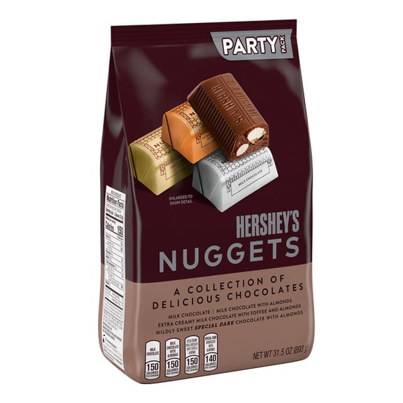 Hershey's Chocolate Assortment Nuggets Party Pack – 31.5 oz Bag