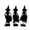 A002- Style B, variant on Halloween Standing Witch Decor Set of 3 Black Gauze Witch Figurines Tabletop Decoration for Home Mantel Party Indoor Display 13 Inch