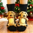 thumbnail image 5 of 3D Knit Animal Socks, Hugging Animal Socks, Christmas Animal Socks Hand Crocheted, Warm and Soft Long Stocking Stuffers Sock, Fun & Adorable Christmas Gift D, 5 of 5