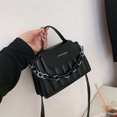 thumbnail image 2 of Sywqhk Bolso De Hombro Con Cadena De Pu De Color Puro Para Mujer, Minibolsos De Moda A La Moda (Negro) Sywqhk Para estrenar, 2 of 6