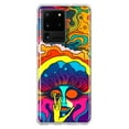 thumbnail image 1 of MUNDAZE Samsung Galaxy S20 Ultra Shockproof Clear Hybrid Protective Phone Case Neon Rainbow Psychedelic Trippy Hippie Big Brain, 1 of 5