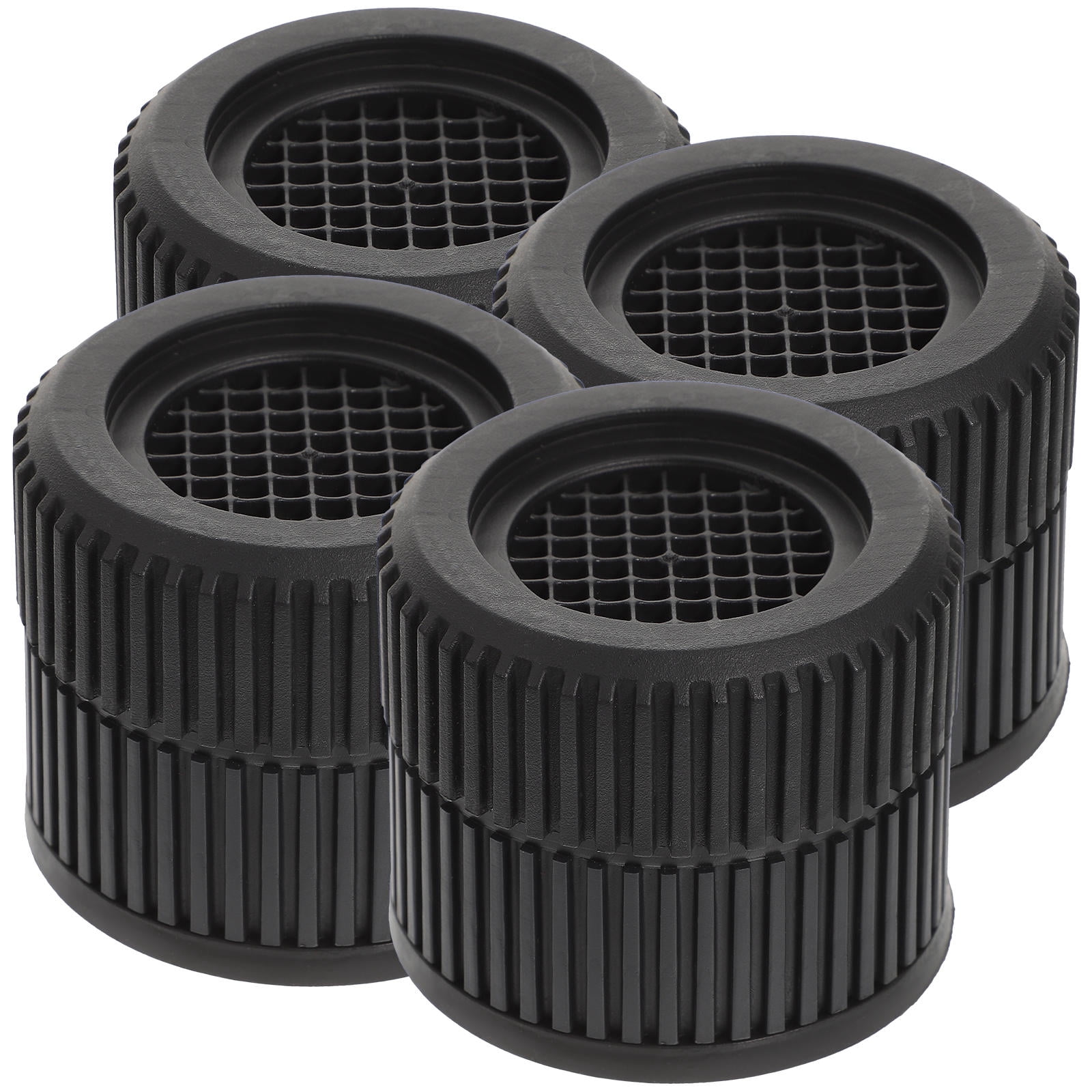 DINHEAROM 4Pcs Washing Machine Feet Anti Vibration Black Plastic Cushion for Household Users