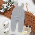 thumbnail image 2 of Gupgi Unisex Baby Sweaters Romper Overalls 1-18 Months Infant Button-up Sleeveless Knitted Jumpsuits, 2 of 9