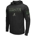 thumbnail image 2 of Men's Colosseum Black Alabama Crimson Tide Big & Tall OHT Military Appreciation Tango Long Sleeve Hoodie T-Shirt, 2 of 4