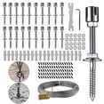 thumbnail image 4 of 98 4ft Stainless Steel Wire Trellis Heavy Duty Kit for Outdoor Use 20 Sets, 4 of 6